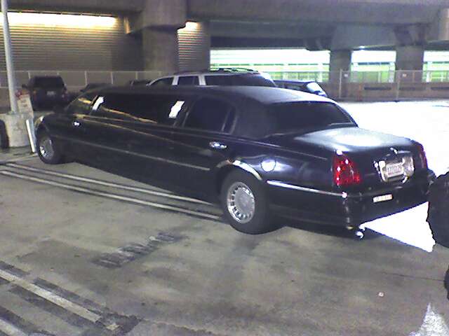 The limo we're riding home in