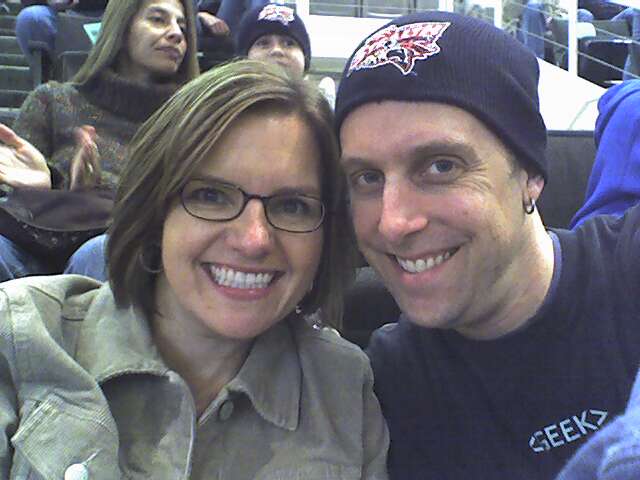 Cathy and I at the lacrosse game